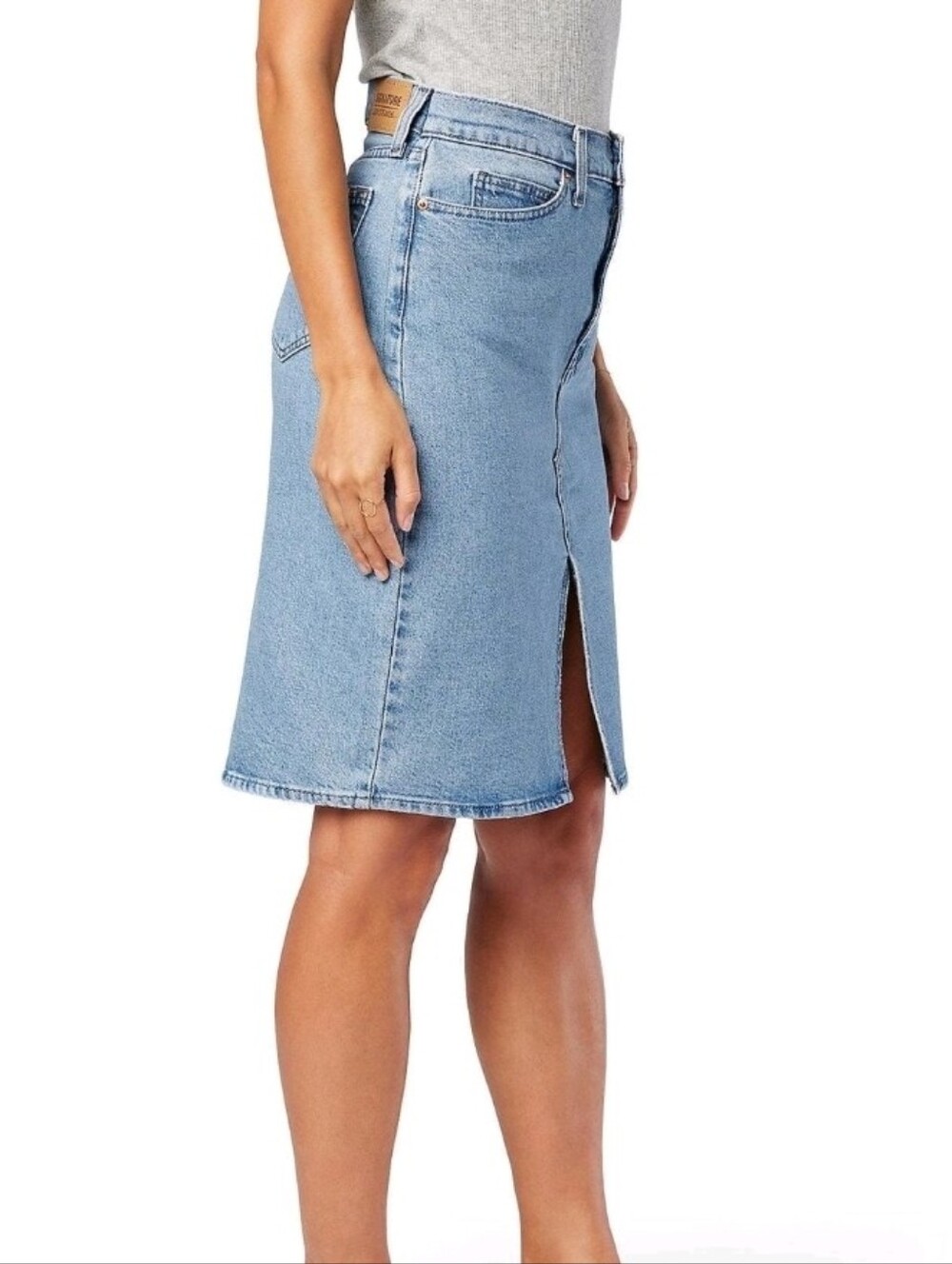 3/55$ - NWT - Levi Strauss Signature Heritage Midi Denim Skirt | Light Wash | - Picture 6 of 6